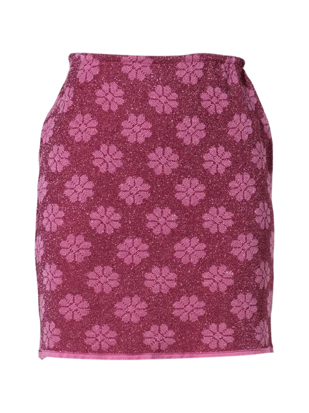 ANDREJ GRONAU flower-print mini skirt - Rosa