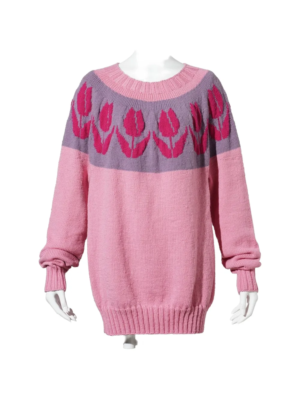 ANDREJ GRONAU Fair Isle hand-knitted sweater - Rosa