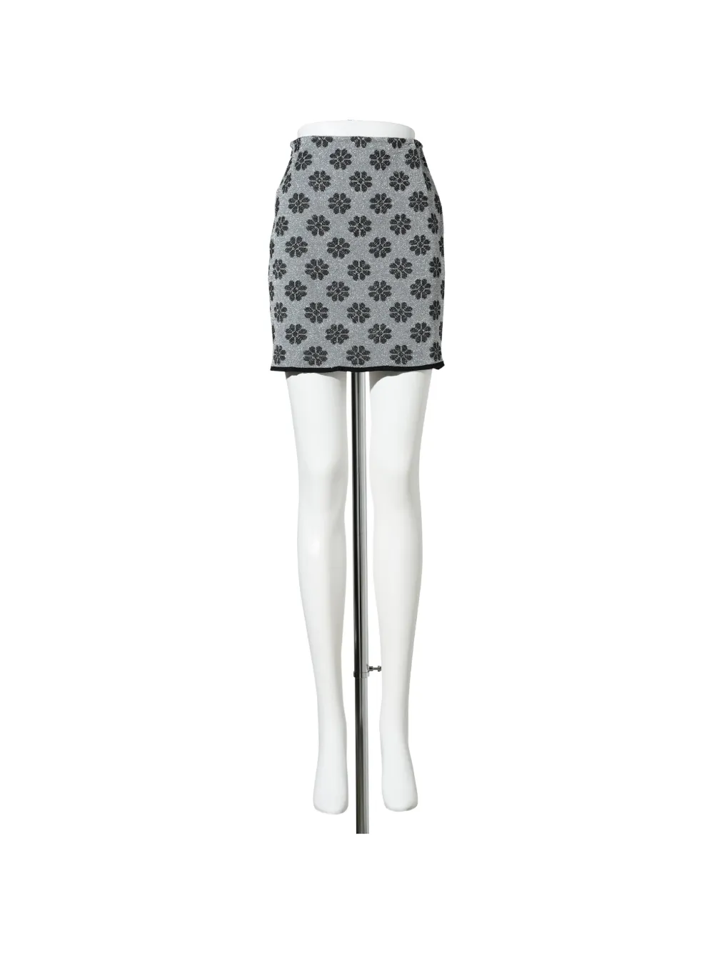 ANDREJ GRONAU flower-pattern mini skirt - Grigio