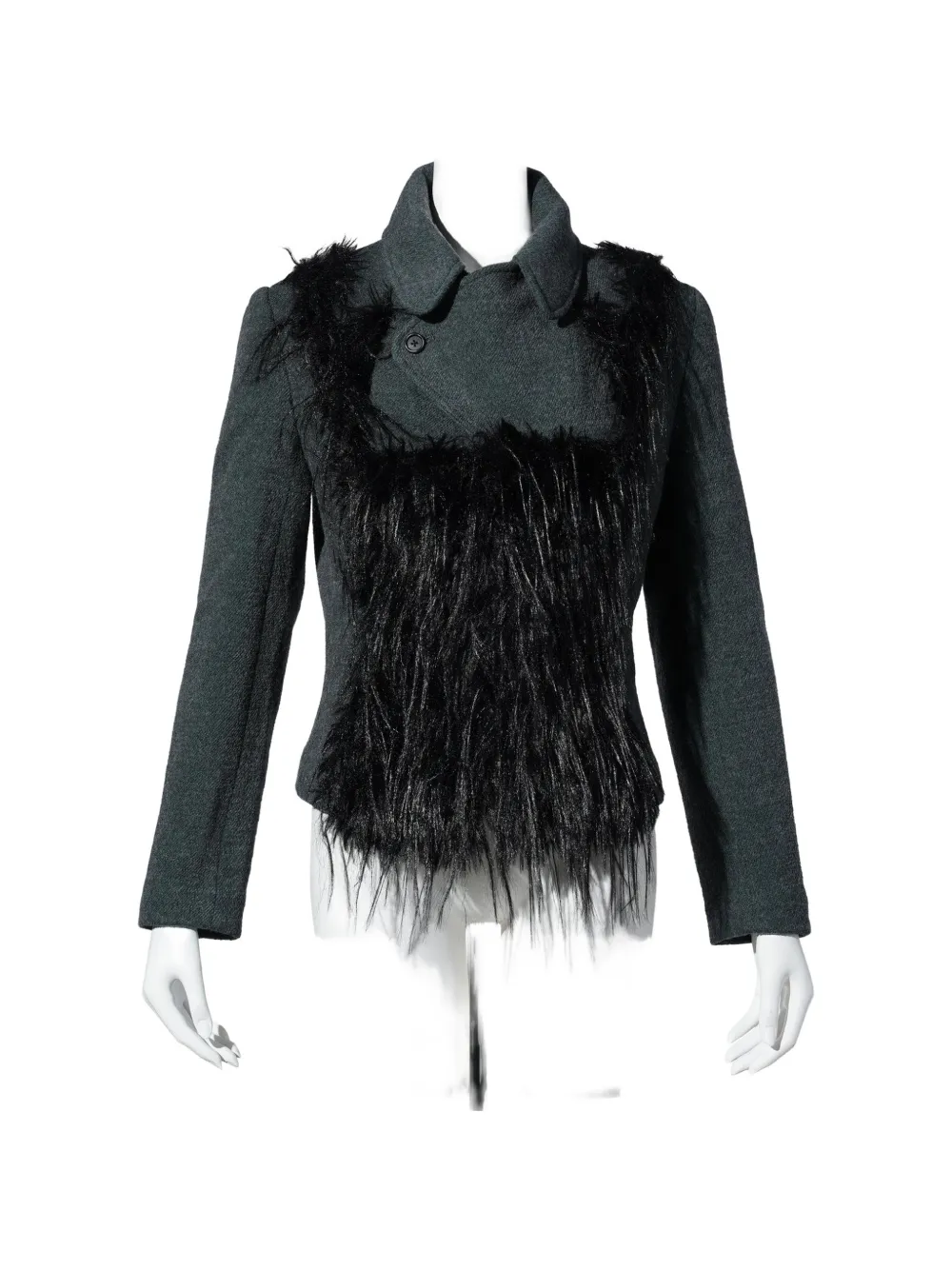 Fey Fey Worldwide Shadowy faux-fur jacket - Grigio