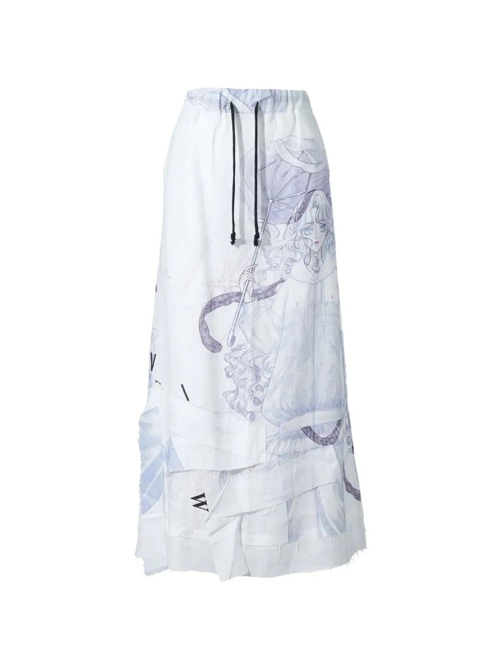 VENICEW graphic-print midi skirt - Bianco