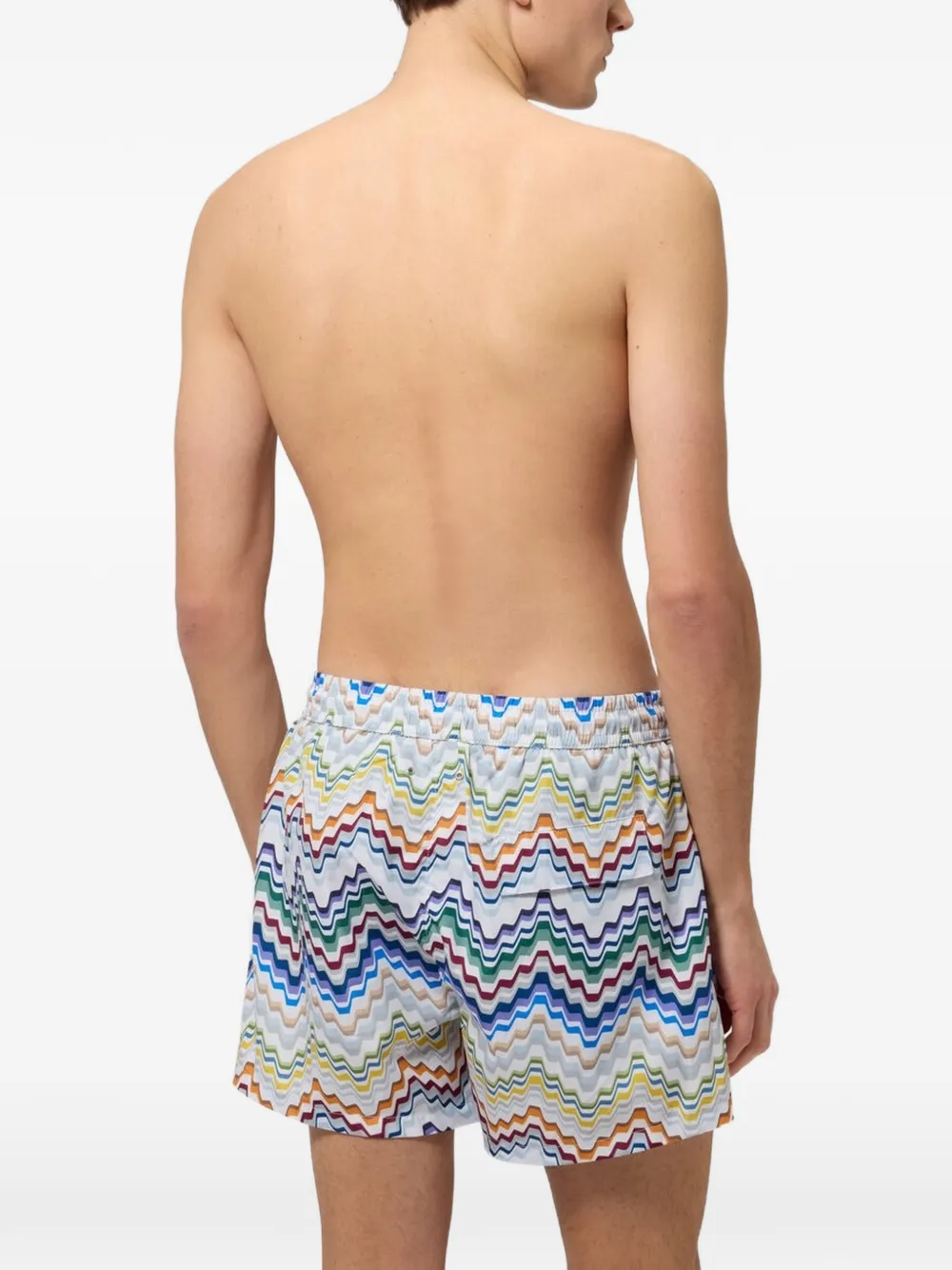 Missoni Zwembroek met zigzag-print Wit