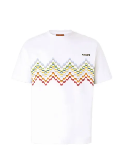 Missoni cotton crewneck T-shirt with logo lettering