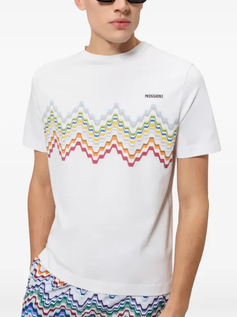 Missoni cotton crewneck T-shirt with logo lettering