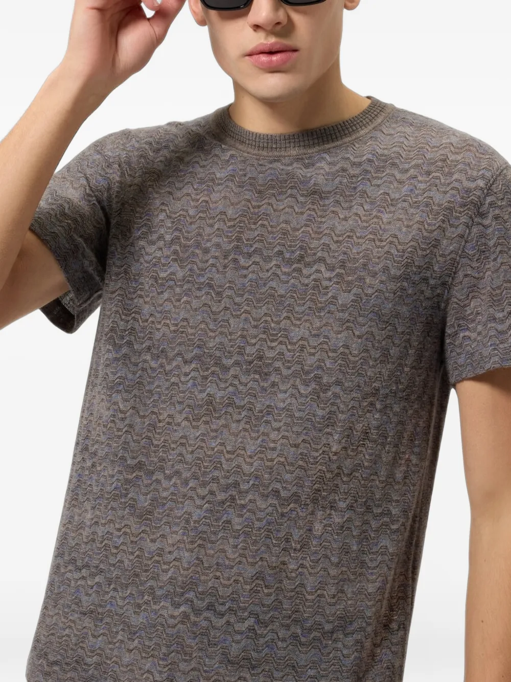Missoni T-shirt met ronde hals Grijs