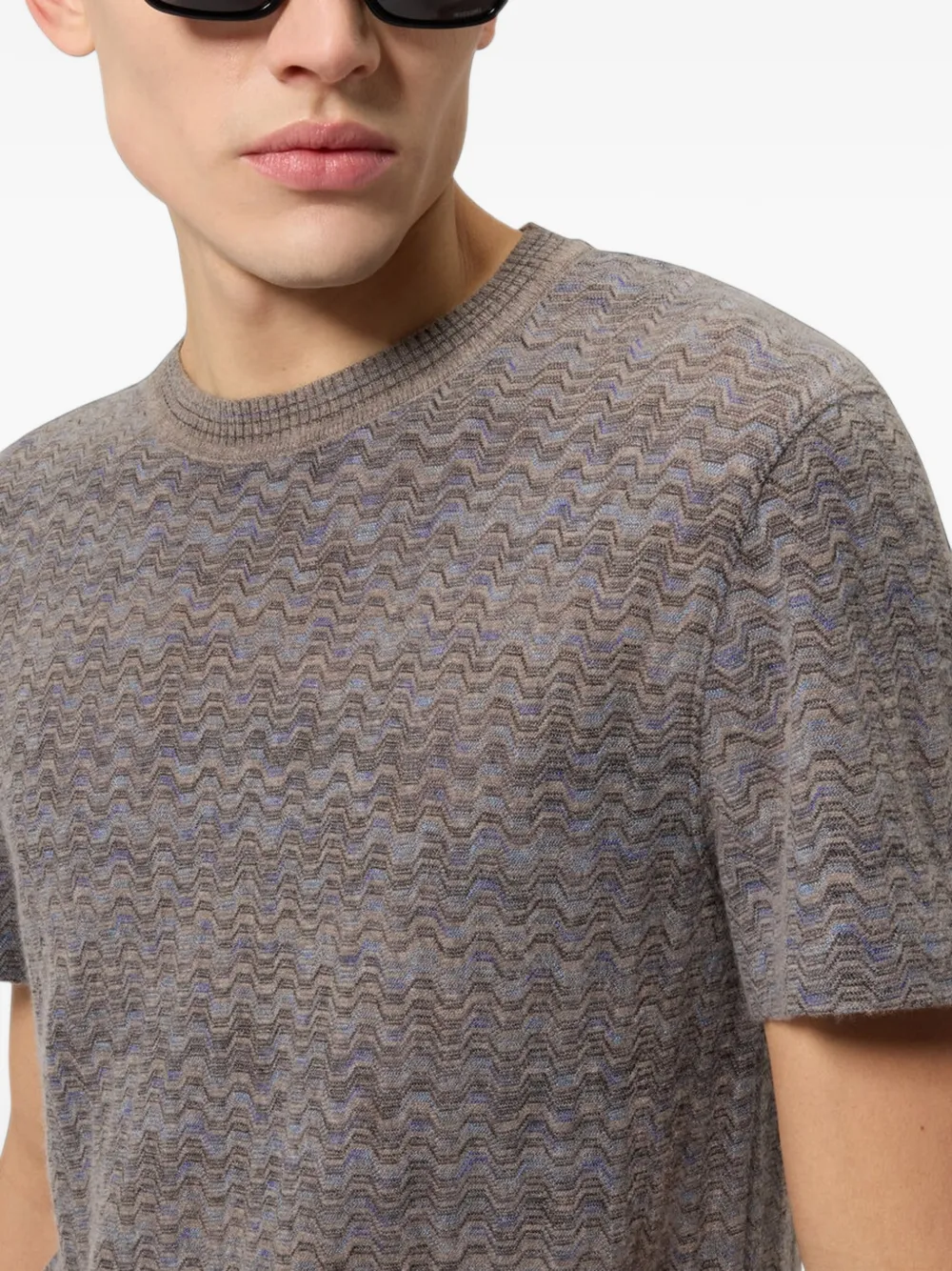 Missoni T-shirt met ronde hals Grijs