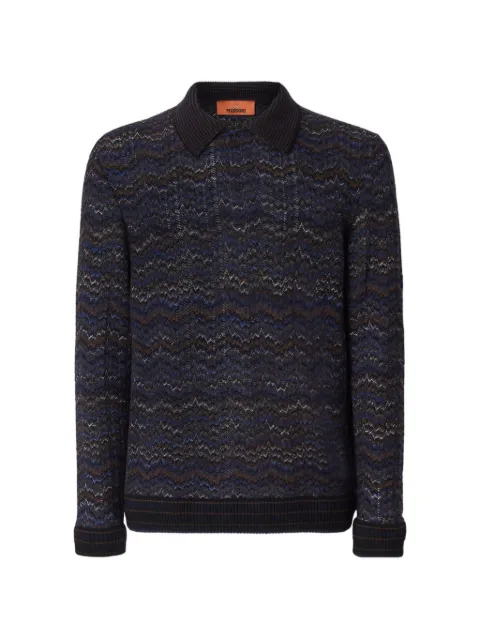 Missoni ロングスリーブカシミア&ビスコース ポロシャツ