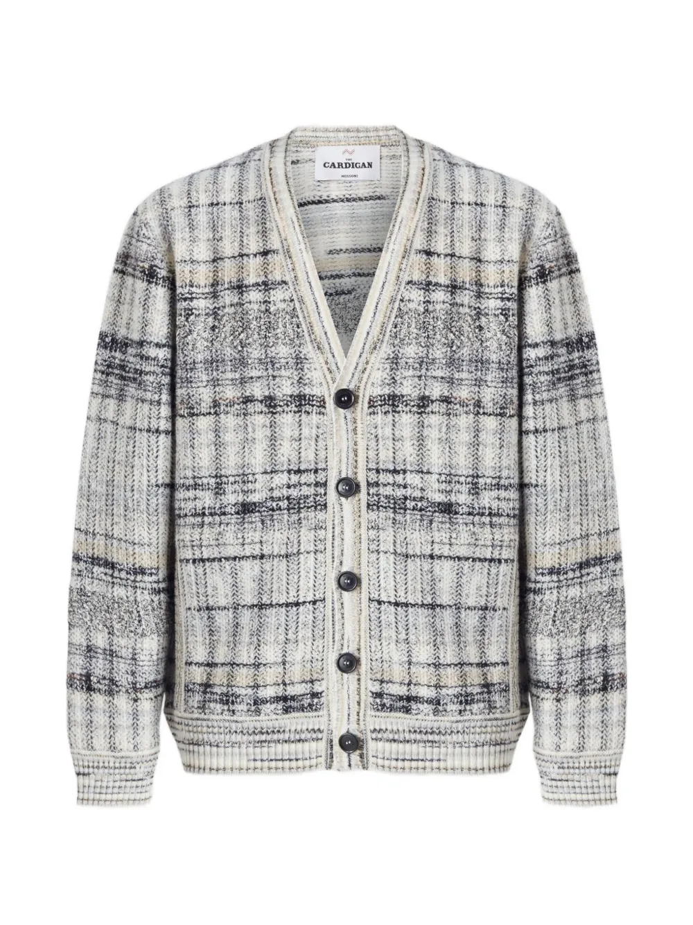 Missoni check-knit V-neck cardigan - Grey