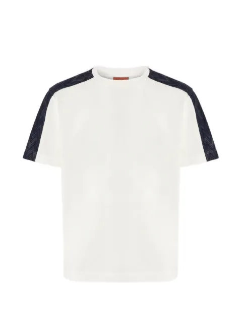 Missoni cotton crewneck T-shirt with Chevron insert