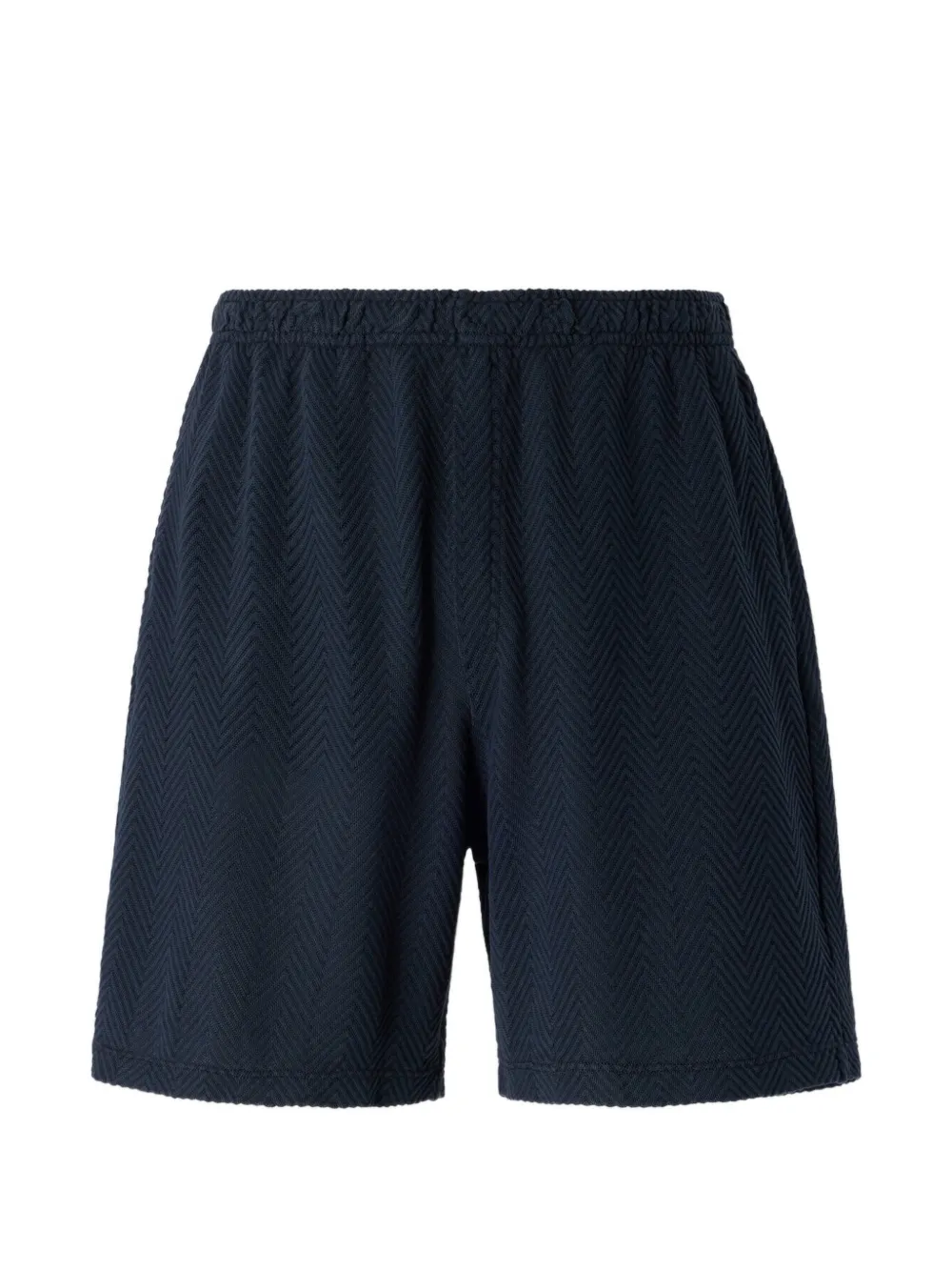 Missoni Tone-on-tone Chevron Cotton and Viscose Bermuda Shorts in Blue, view 4