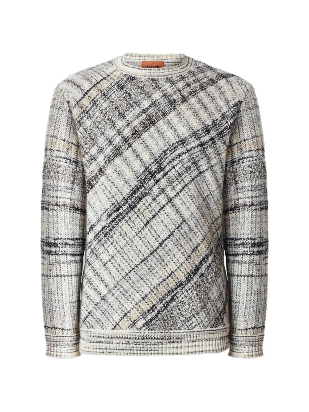 Missoni wool-blend pullover with macro-check pattern - Neutrals