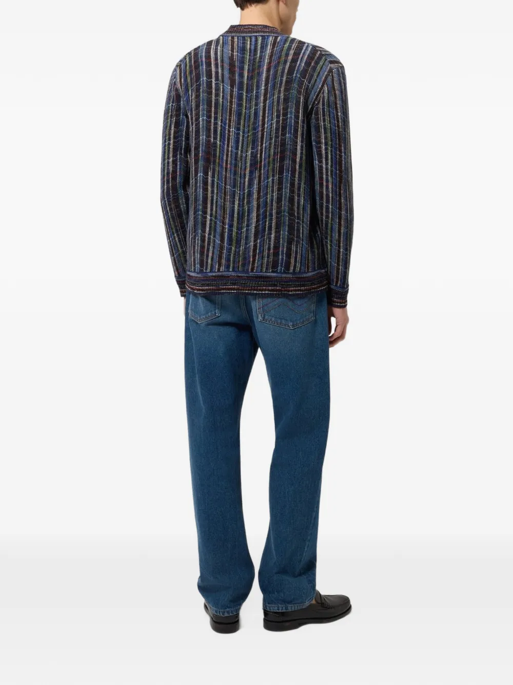 Missoni Button-up vest met zigzagpatroon Blauw
