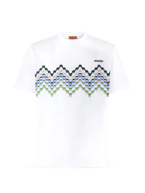 Missoni cotton crewneck T-shirt with logo lettering