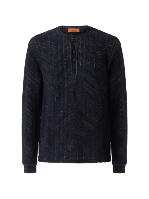 Missoni camisa con cuello henley