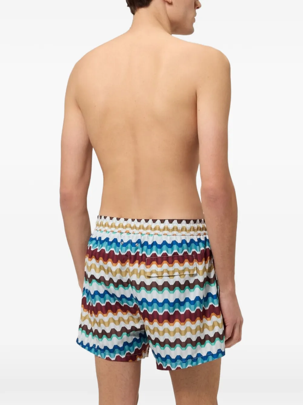 Missoni Zwembroek met zigzag-print Blauw