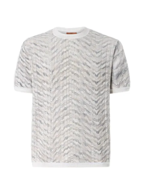 Missoni openwork cotton and viscose knit T-shirt