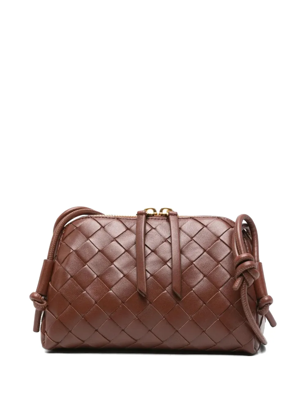 Bottega Veneta Pre-Owned Concert Intrecciato cross body bag - Marrone