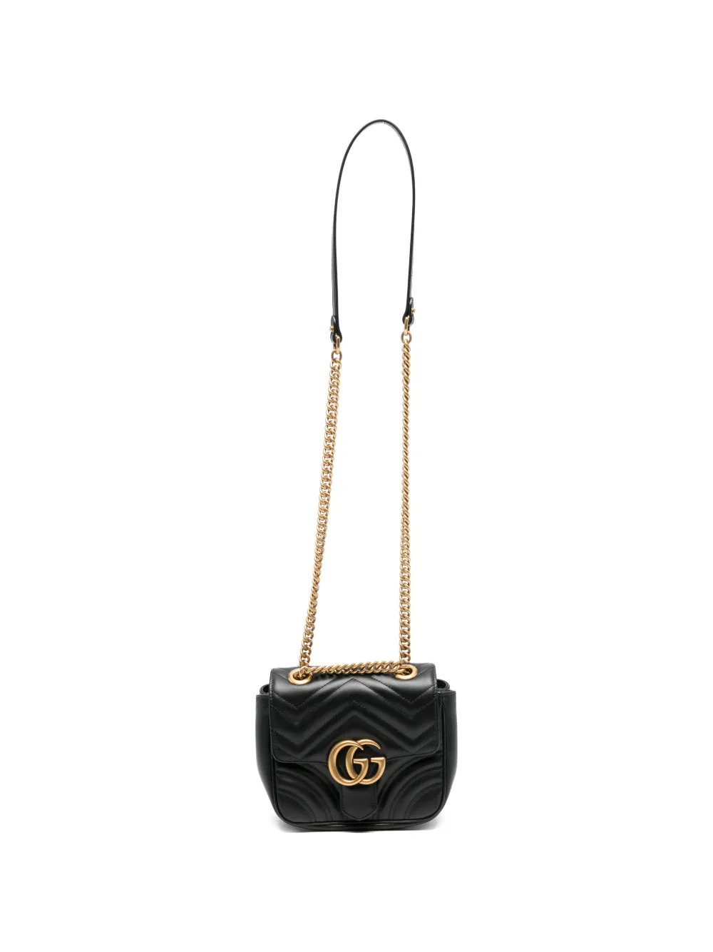 Gucci Pre-Owned GG Marmont leather shoulder bag - Nero