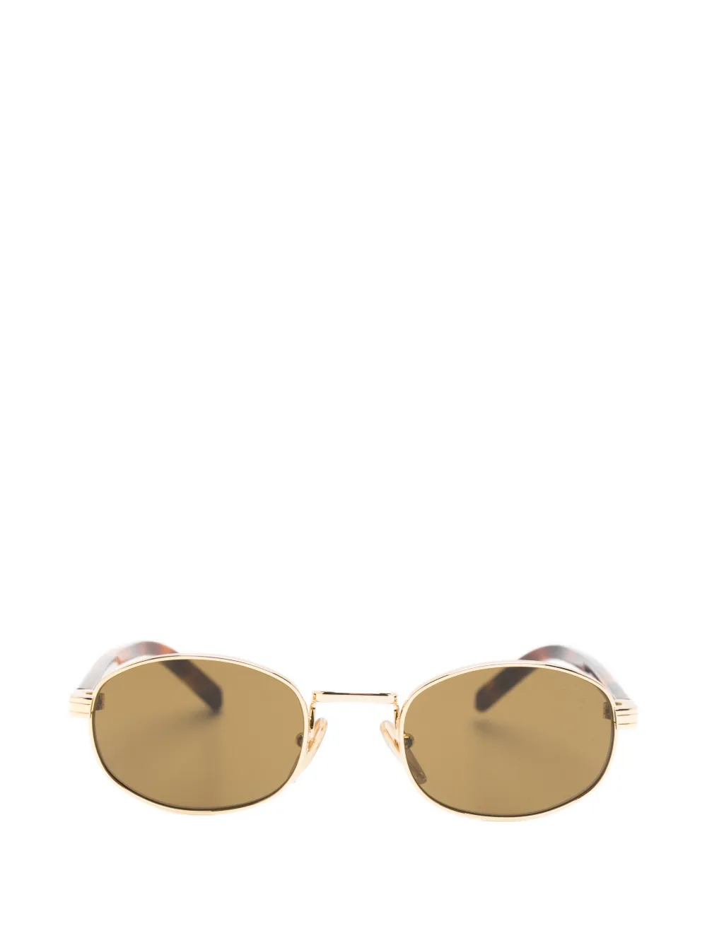 Prada Pre-Owned oval-frame sunglasses - Gold