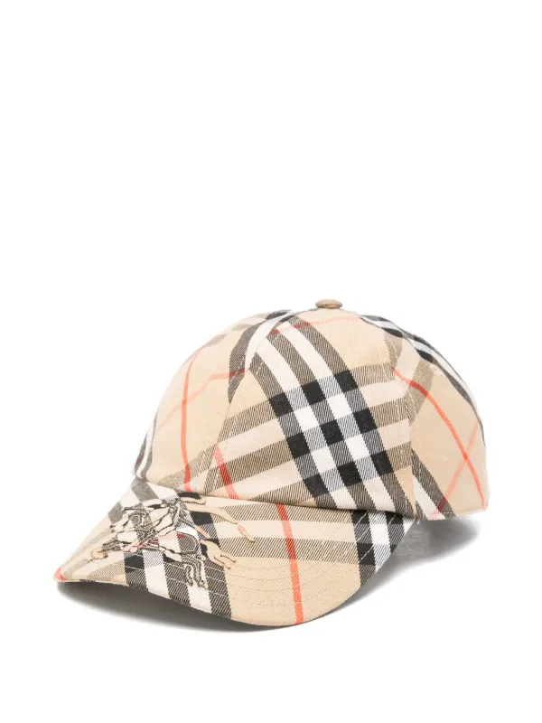 Vintage Burberry Check Baseball Cap Burberry Vintage Check Baseball Cap | Neutrals | FARFETCH main image 4