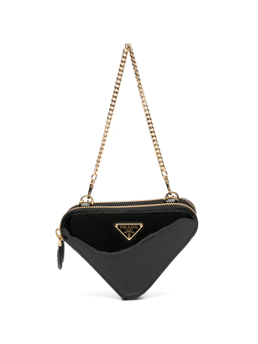 Prada Pre-Owned Triangle logo clutch bag - Schwarz