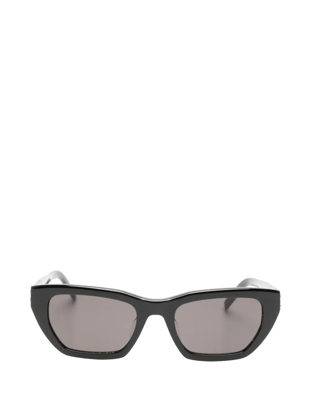 Saint Laurent Pre-Owned M127 logo-plaque sunglasses - Nero