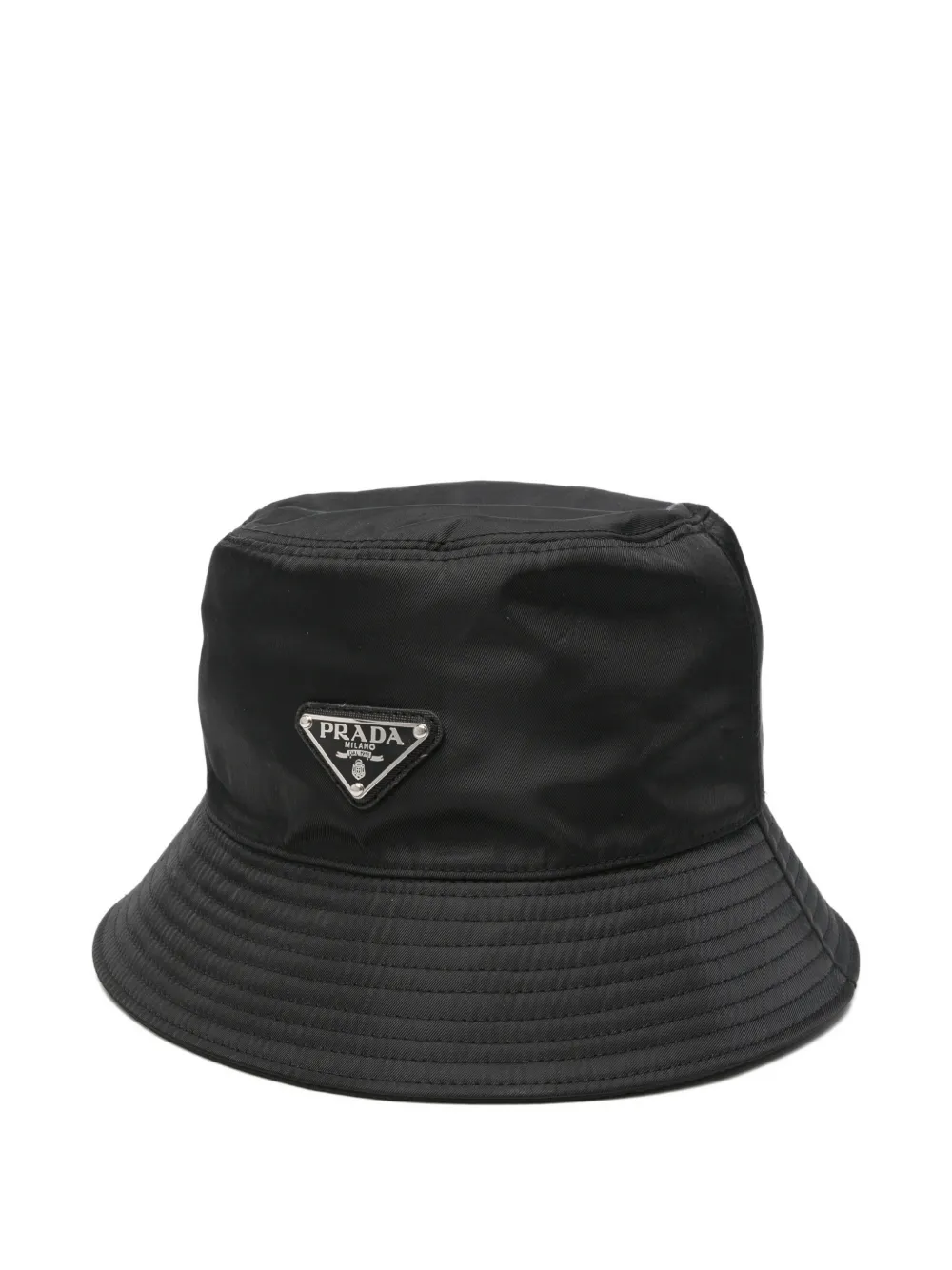 Prada Pre-Owned triangle-logo bucket hat - Nero