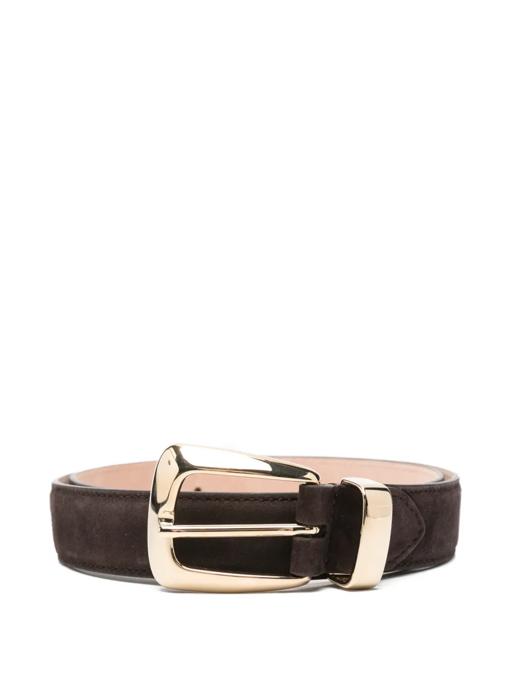 KHAITE Pre-Owned Benny suede belt - Marrone