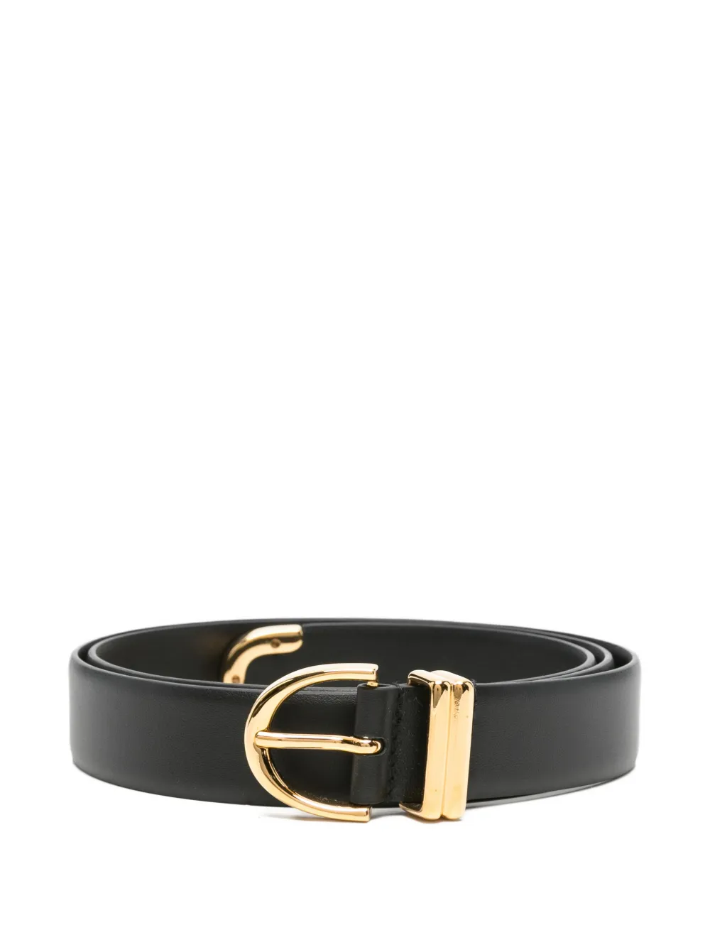 KHAITE Pre-Owned Bambi leather buckle belt - Nero