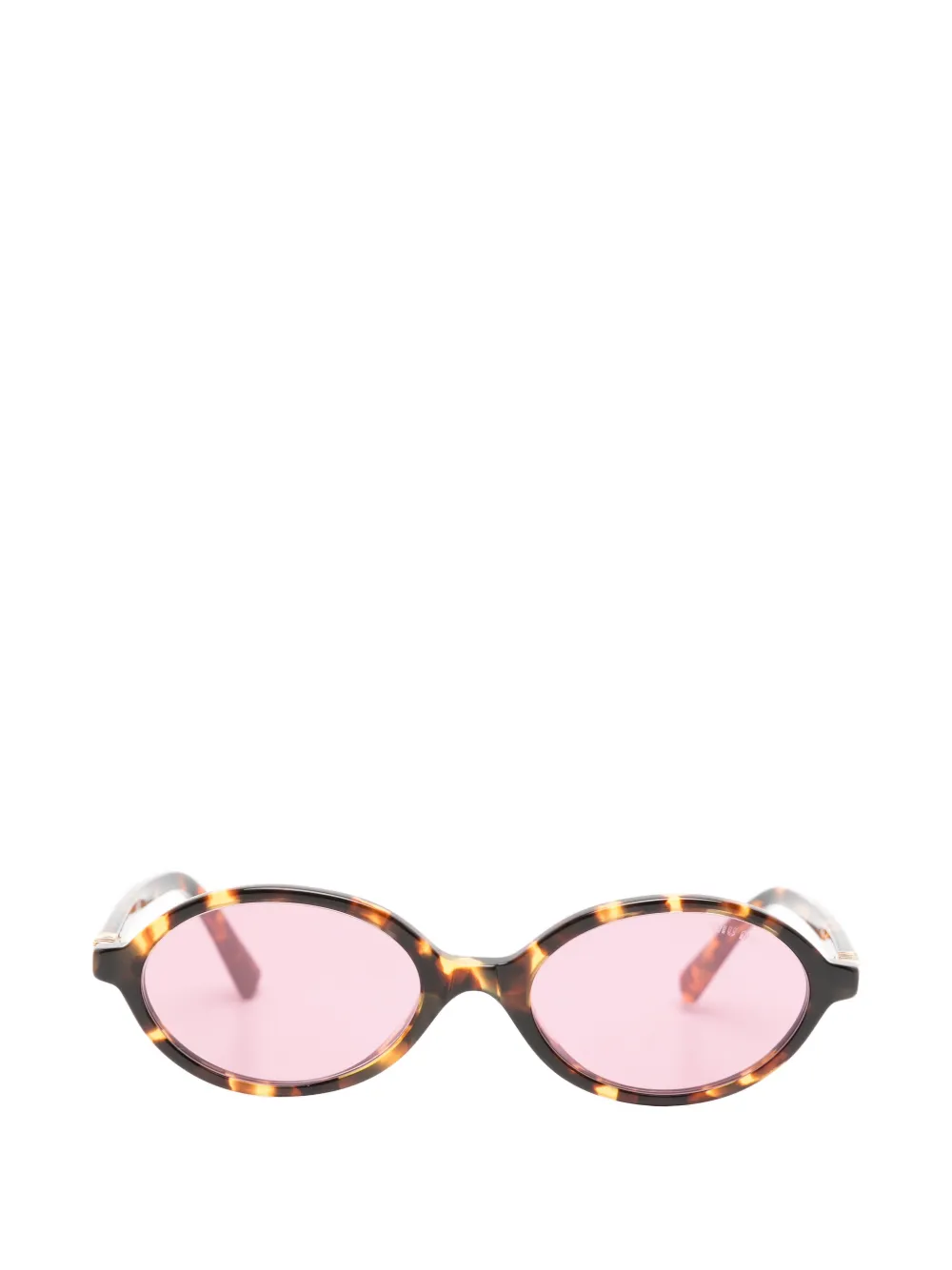 Miu Miu Pre-Owned Regard tortoiseshell-effect sunglasses - Marrone