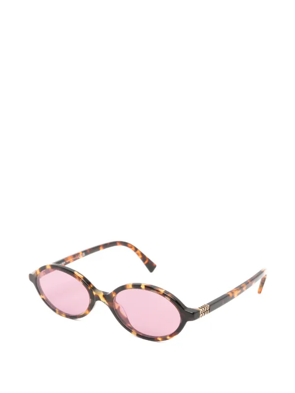 Miu Miu Pre-Owned Regard トータスシェル サングラス | ブラウン 