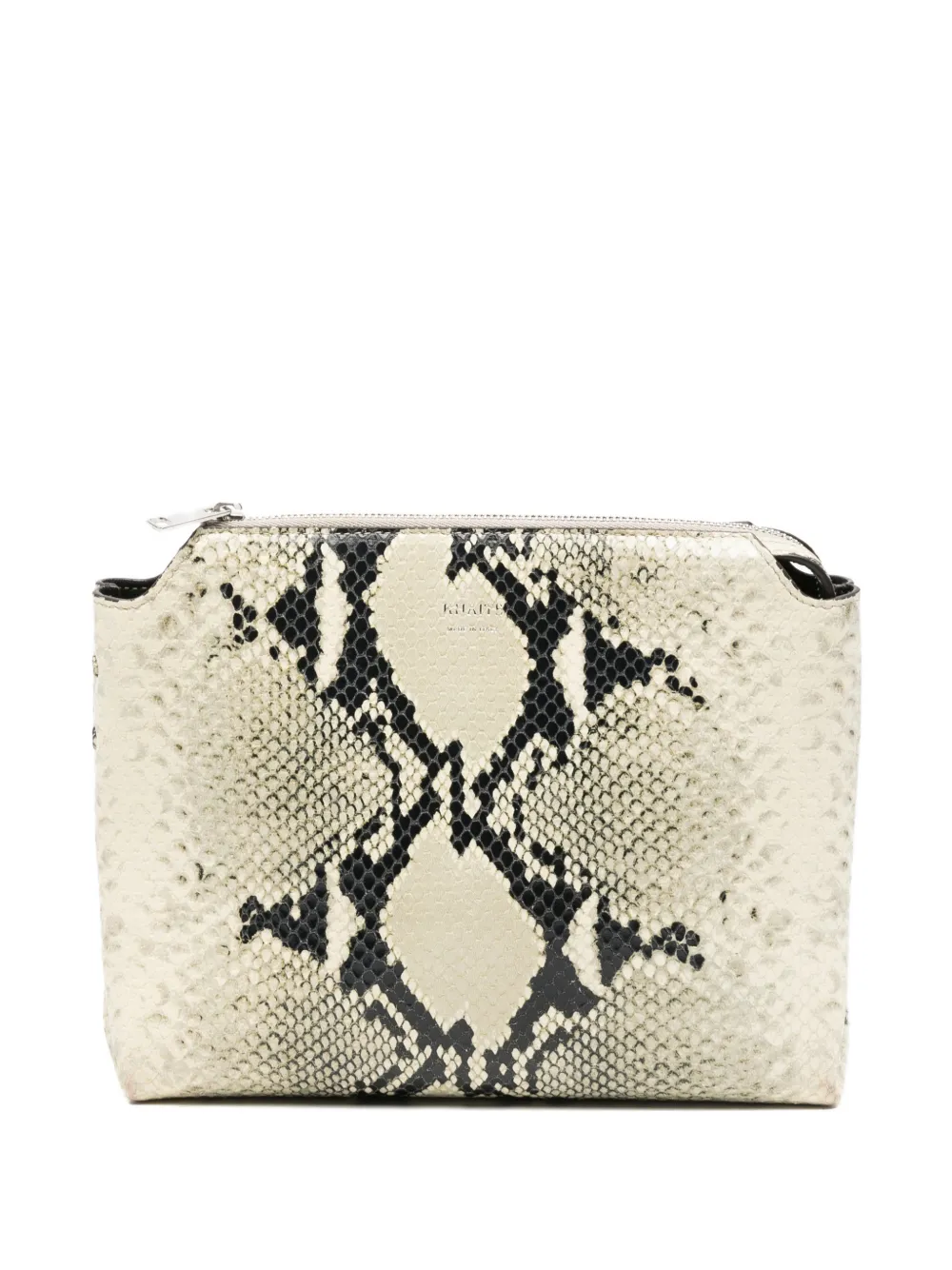 KHAITE Pre-Owned Lina snake-print clutch bag - Nude