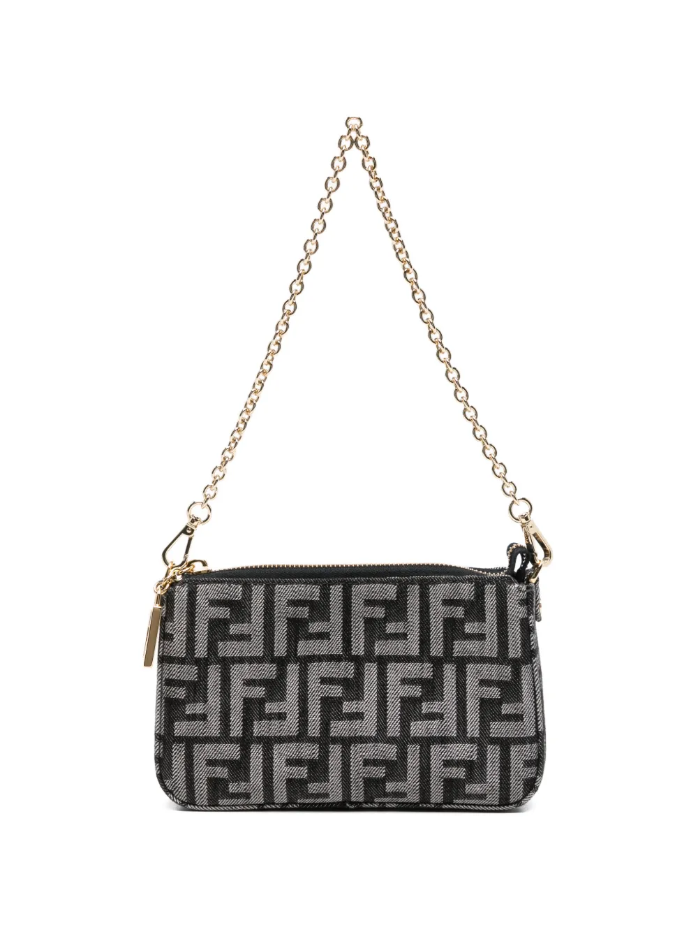 Fendi Pre-Owned Baguette FF-pattern mini shoulder bag - Blu
