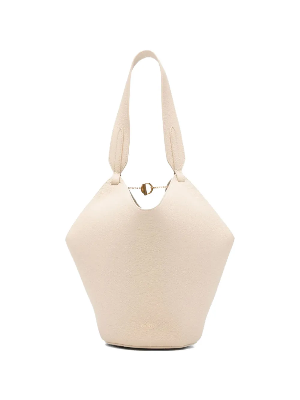 KHAITE Pre-Owned mini Lotus grained-leather shoulder bag - Toni neutri