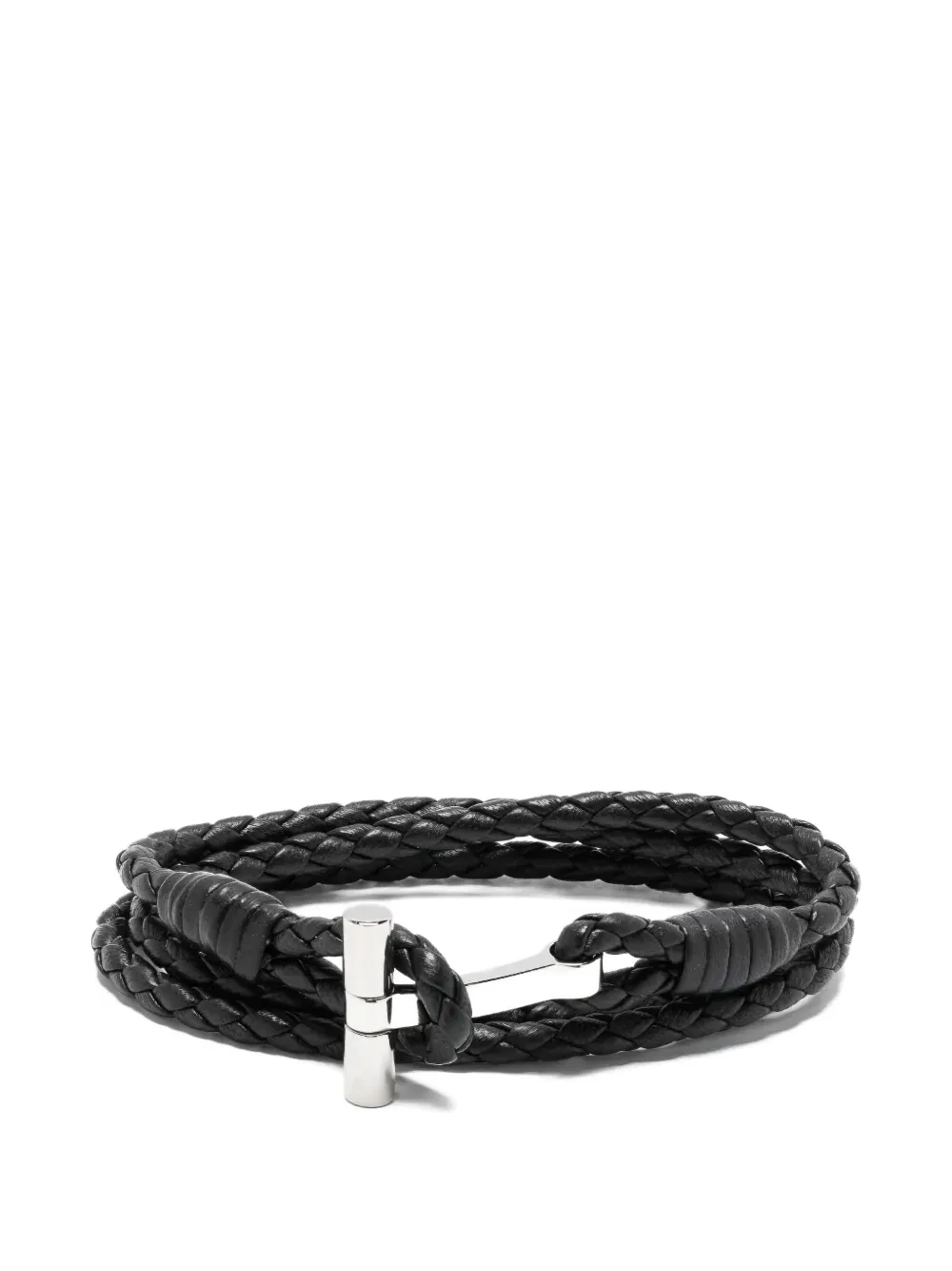 Tom Ford Pre-Owned braided T-bar bracelet - Schwarz