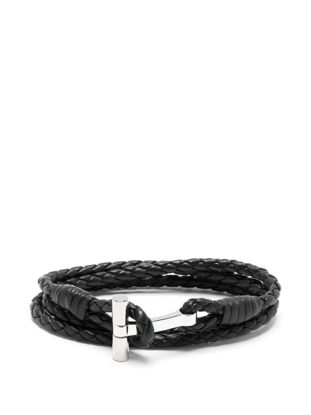 Tom Ford Pre-Owned braided T-bar bracelet - Nero