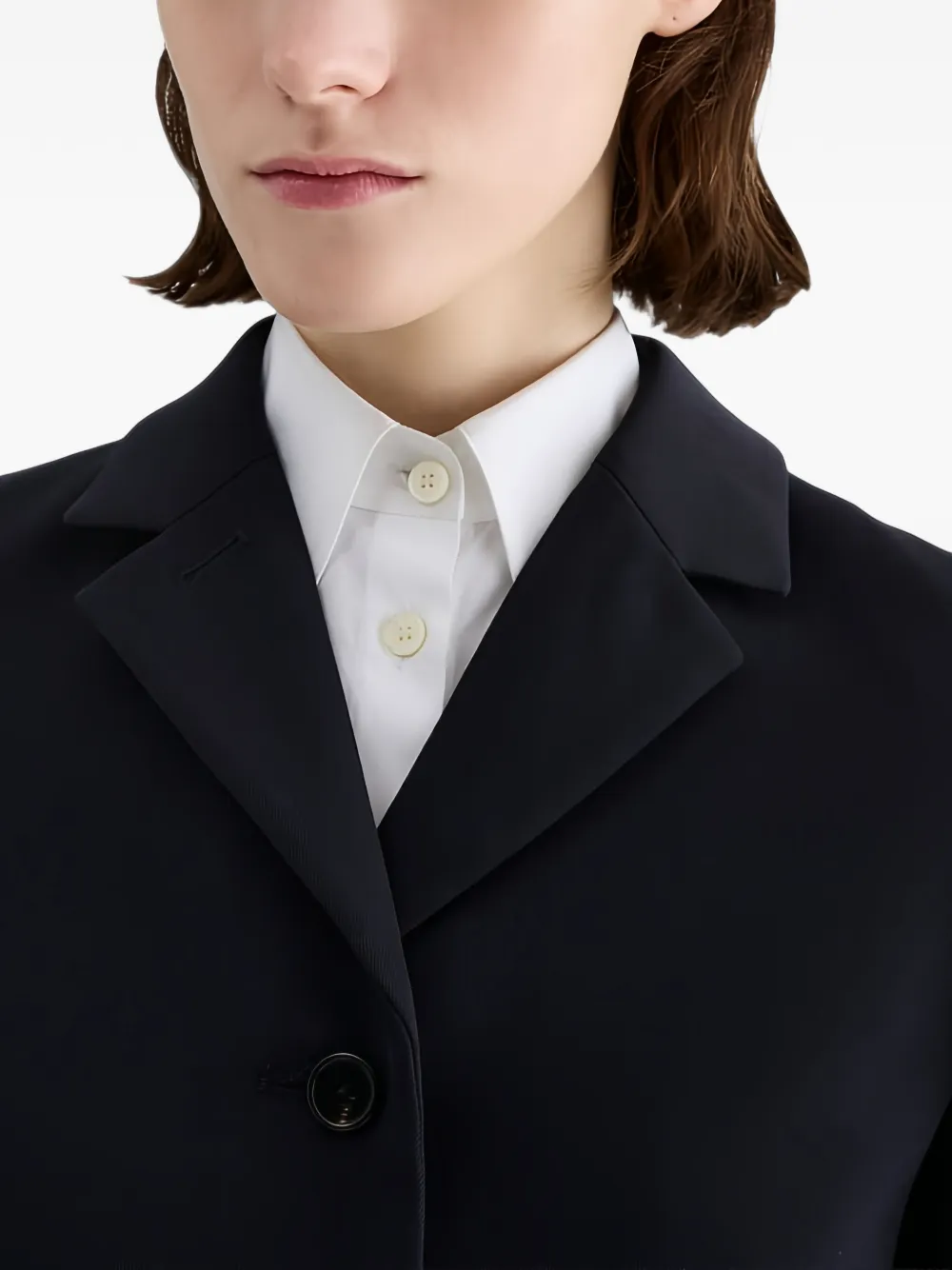 Jil Sander Gabardine wollen blazer Blauw