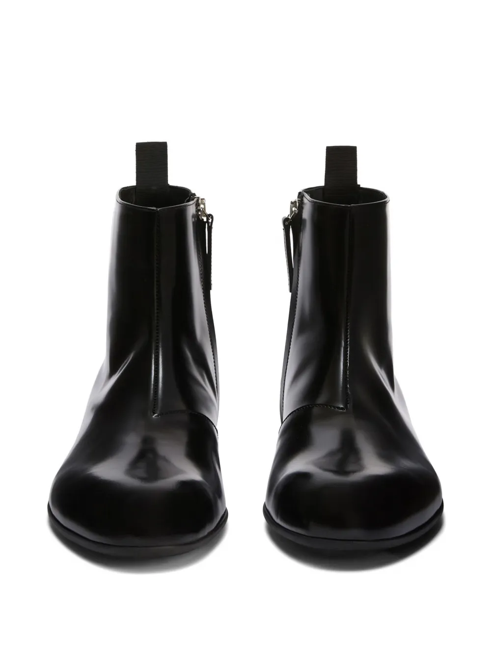 Jil Sander leather ankle boots Zwart