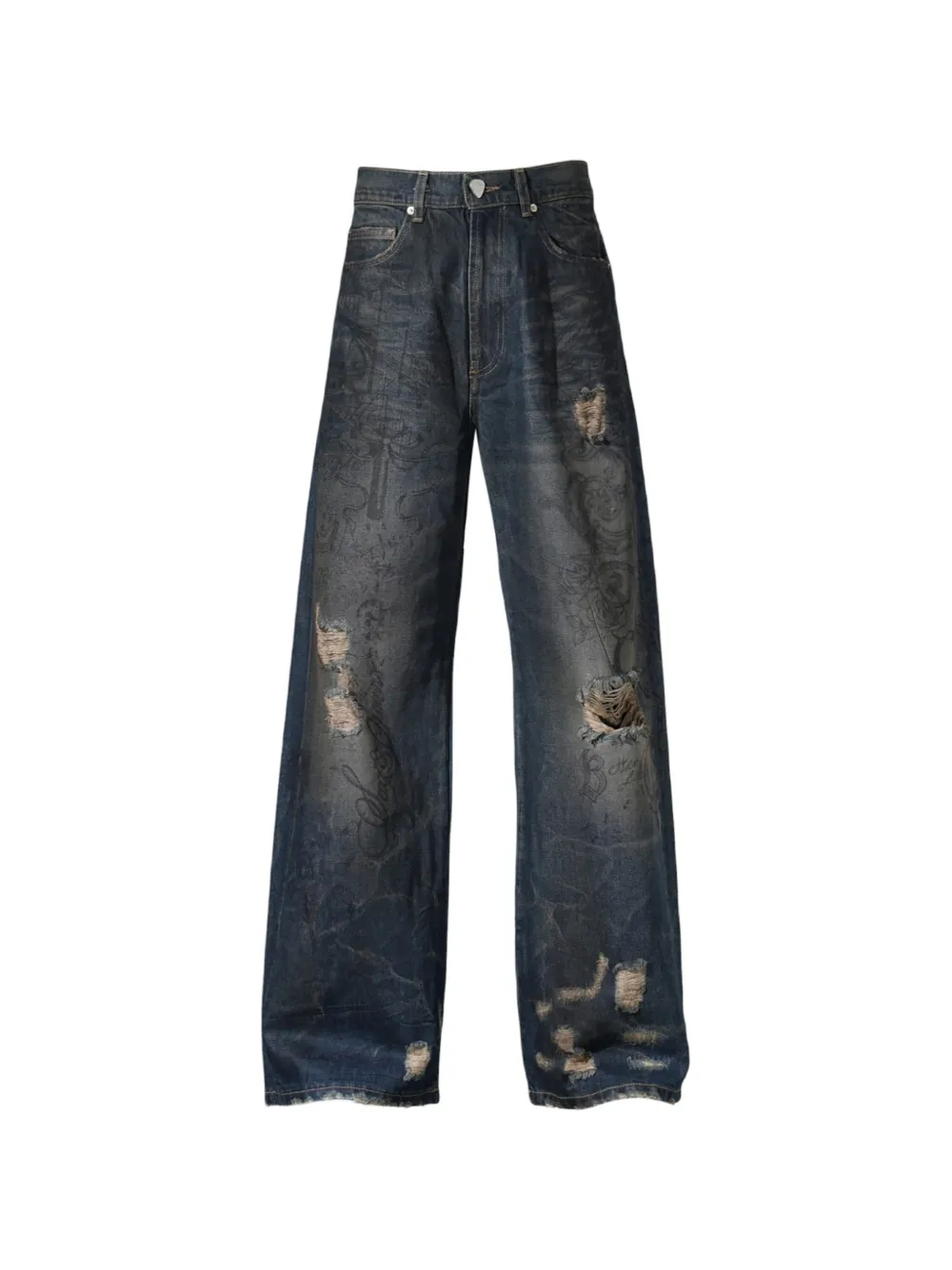 Sex&Jeans distressed-effect jeans - Blu