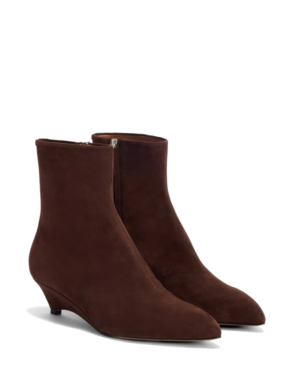 Jil Sander pointed-toe wedge ankle boots Rood