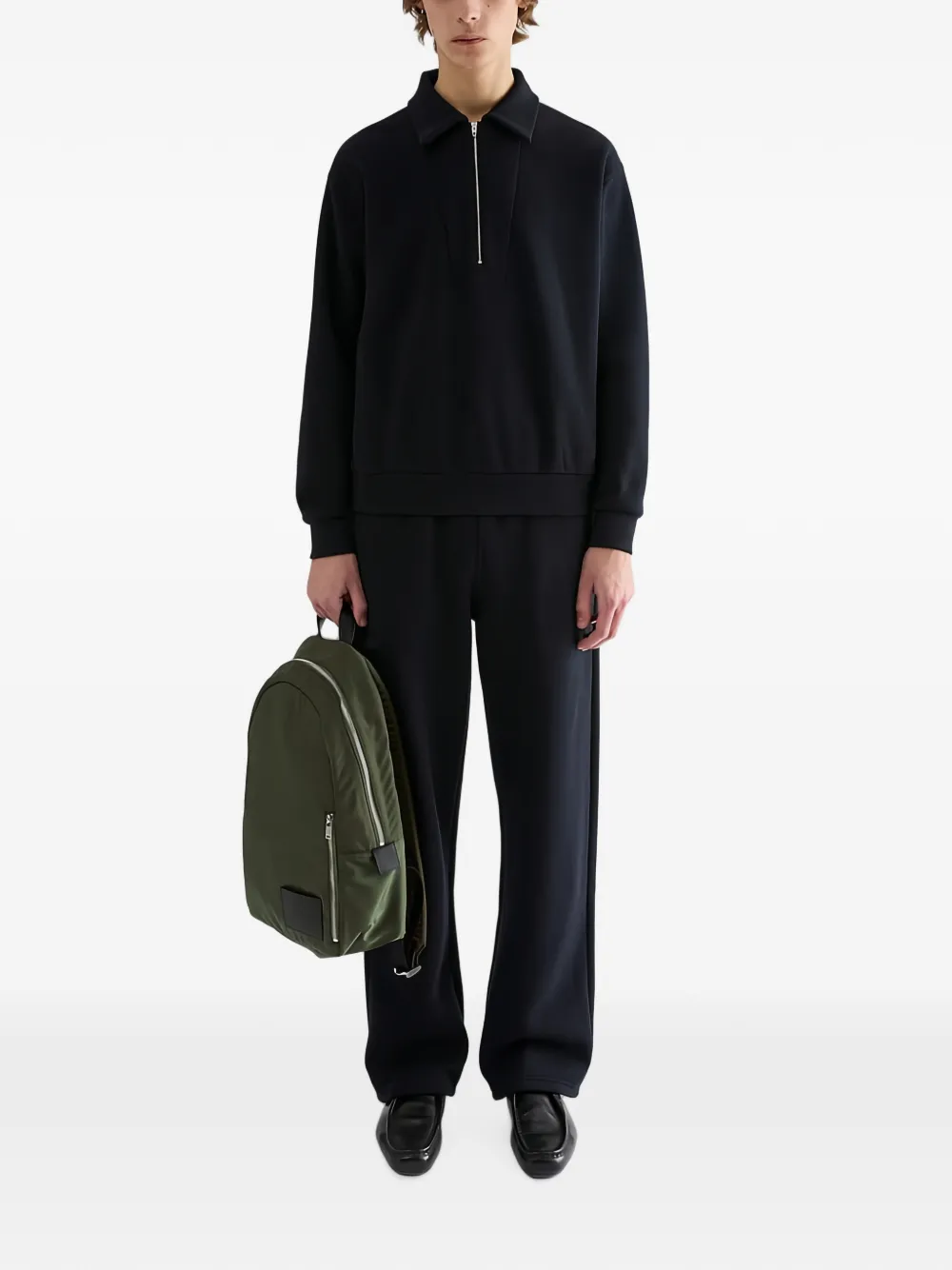 Jil Sander Jersey trainingsbroek met geborduurd monogram Blauw