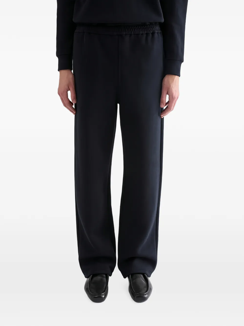 Jil Sander Jersey trainingsbroek met geborduurd monogram Blauw