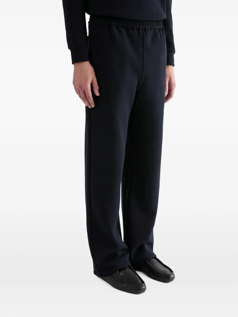 Jil Sander Jersey trainingsbroek met geborduurd monogram Blauw