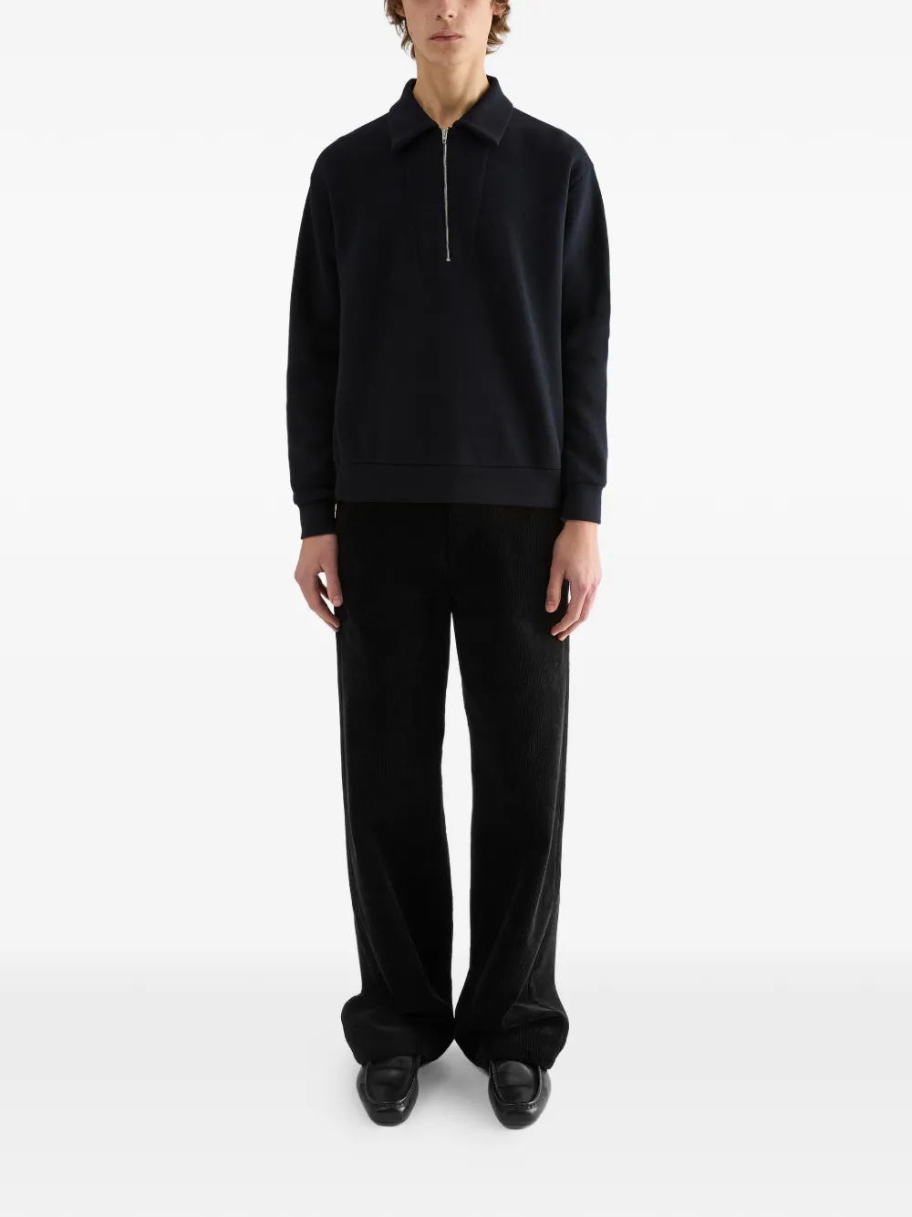 Jil Sander Broek met riemlussen Zwart