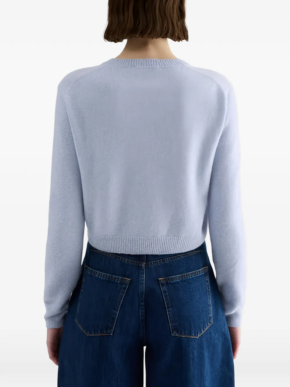 Jil Sander Vest met ronde hals Blauw