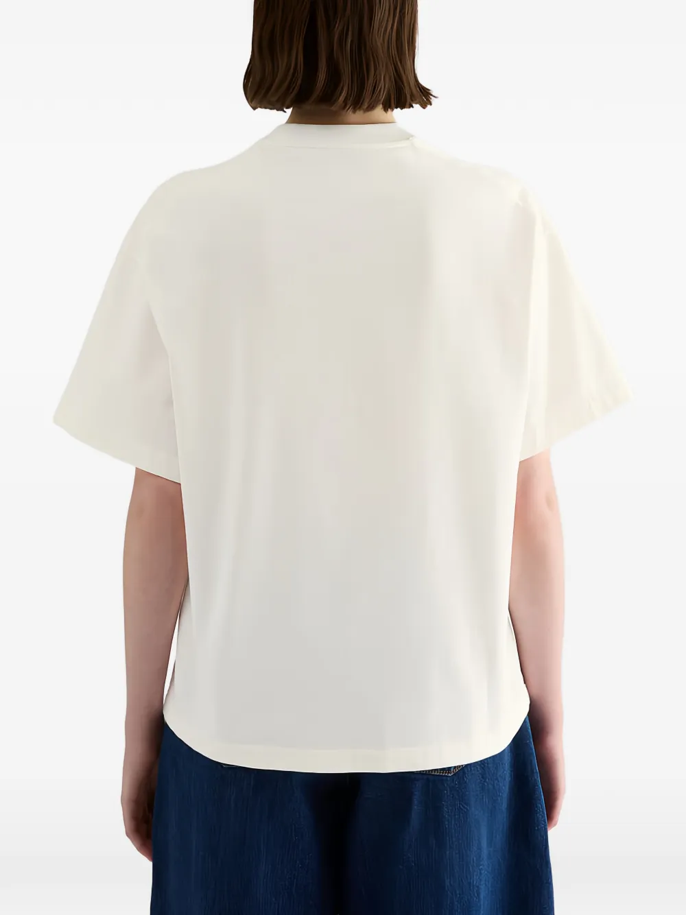 Jil Sander Katoenen T-shirt met logoprint Beige