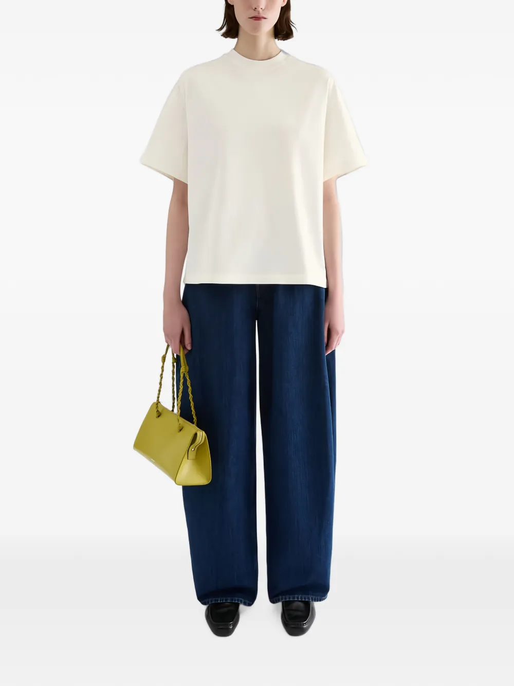 Jil Sander Katoenen T-shirt met logoprint Beige