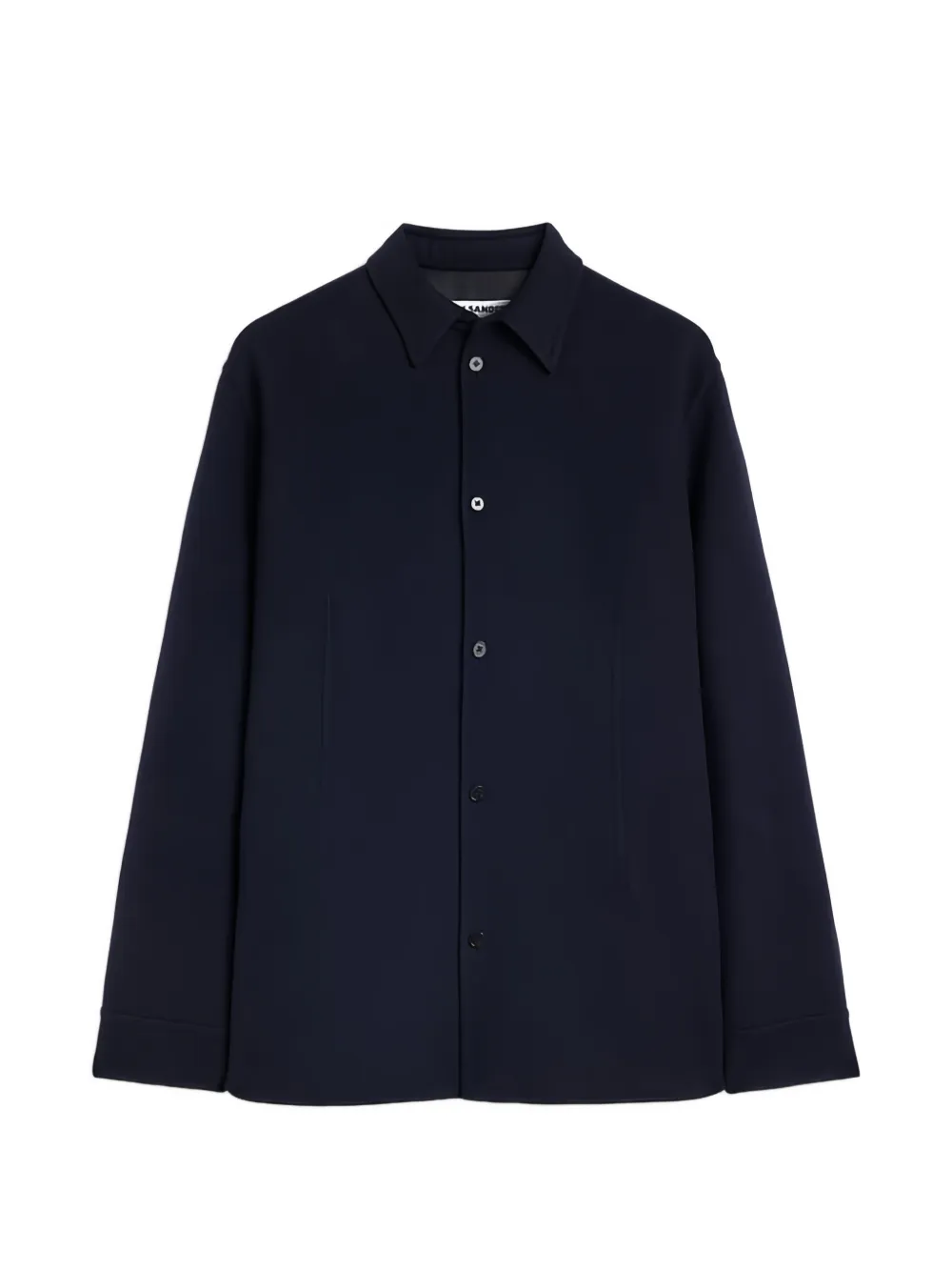 Jil Sander Wollen shirtjack Blauw