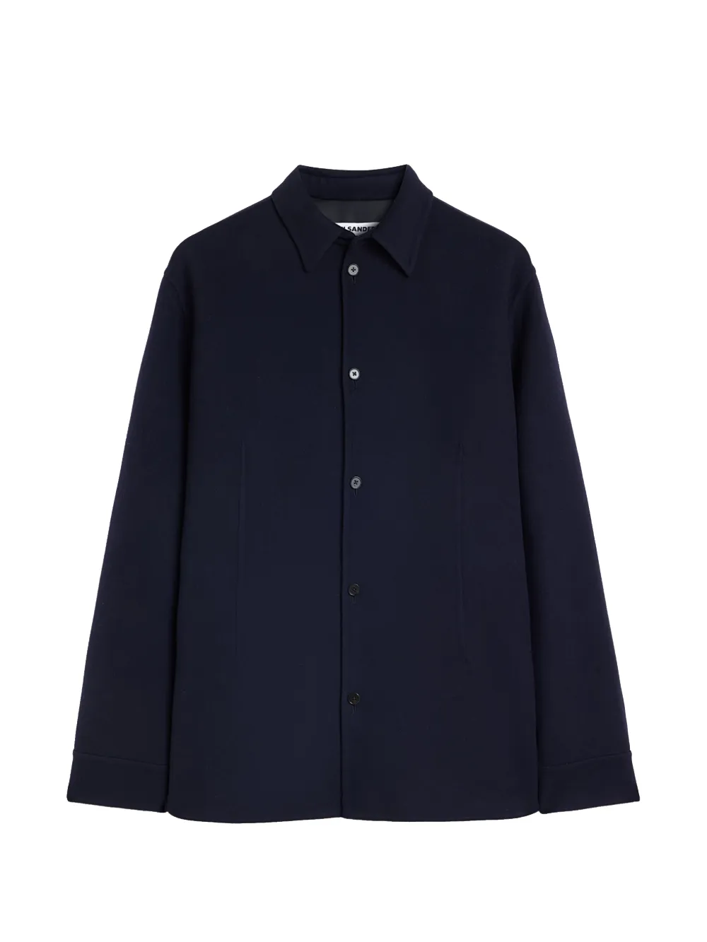 Jil Sander Wollen shirtjack Blauw