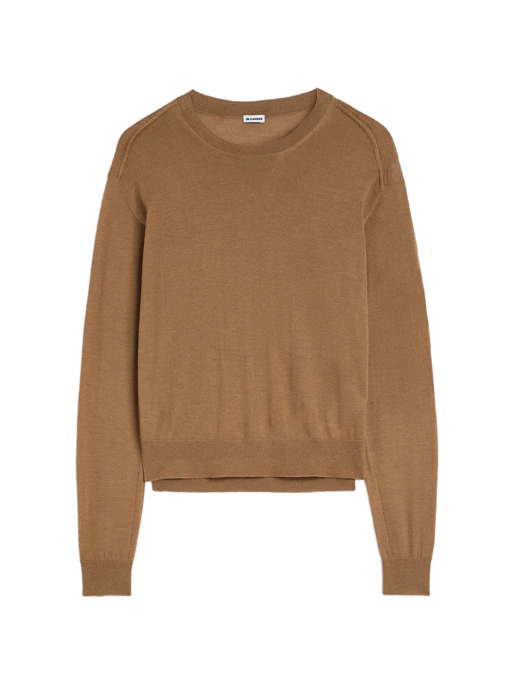 Jil Sander Pullover mit geripptem Saum - Braun